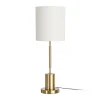 Lampa stołowa KESAMON 65 cm złotobiała
