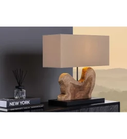 Lampa stołowa KORA 50 cm beżowa