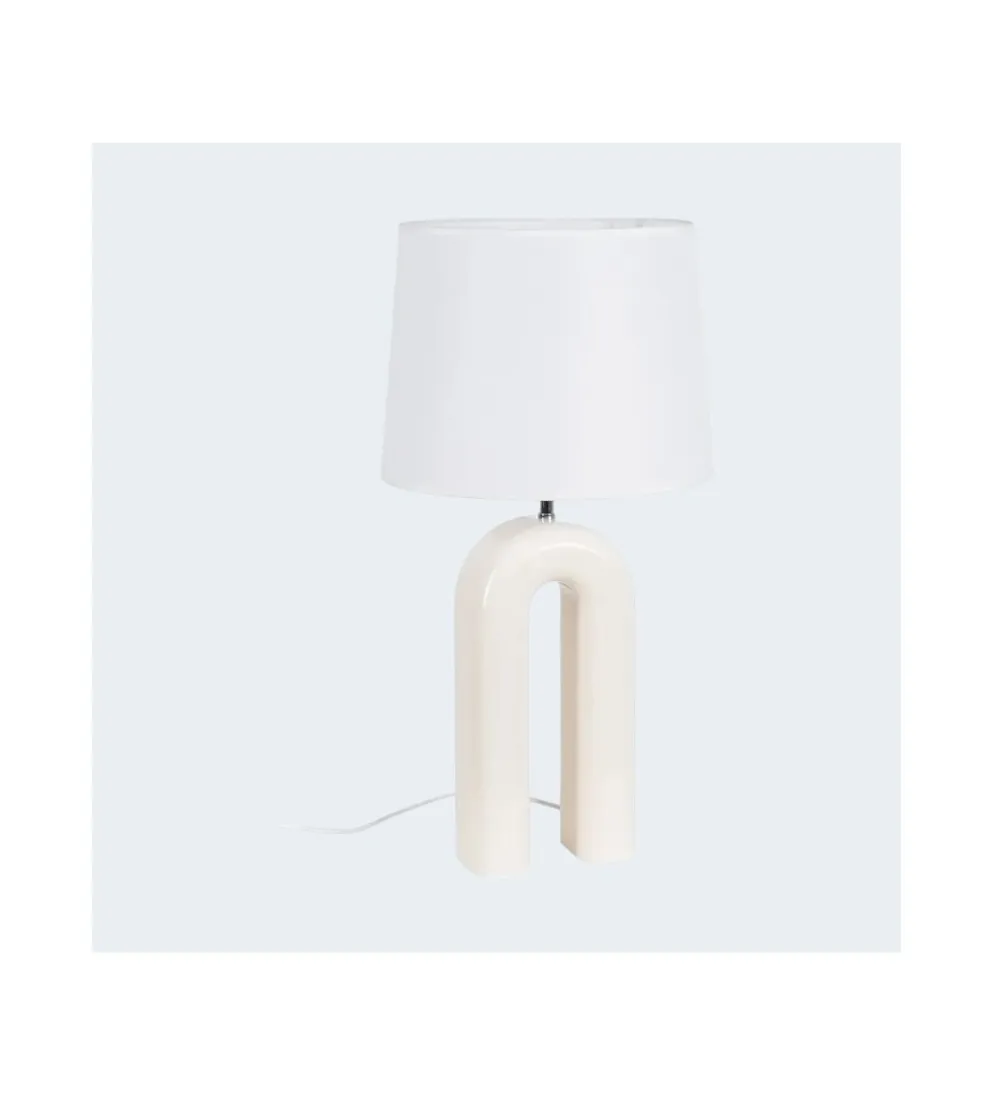 Lampa stołowa LACADO kremowa