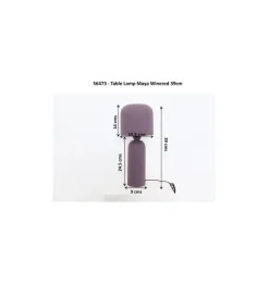 Lampa stołowa MAYA 39 cm fioletowa