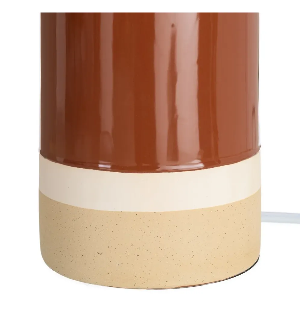 Lampa stołowa MENOSEA 112 cm terrakota kremowa