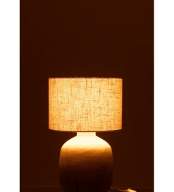 Lampa stołowa MIA 47 cm terrakota beżowa
