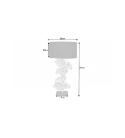 Lampa stołowa Morella 70 cm srebrna