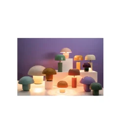 Lampa stołowa MUSHROOM 20 cm żółto pomarańczowa