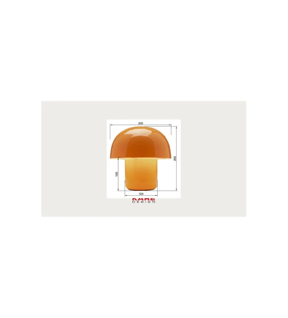 Lampa stołowa MUSHROOM 20 cm żółto pomarańczowa