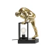 Lampa stołowa NUDE MAN STRECHING 39 cm złota