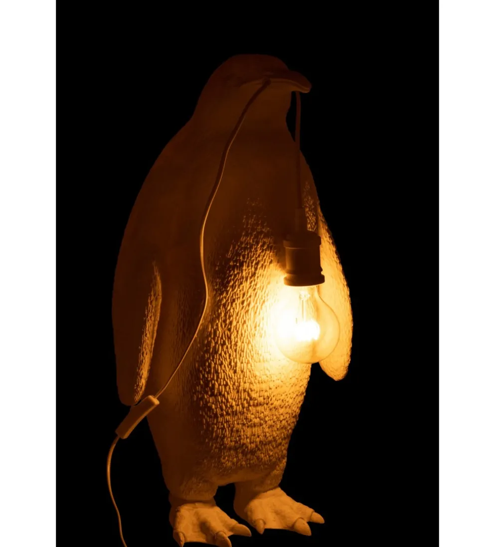 Lampa stołowa Pingwin 35 cm biała