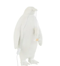 Lampa stołowa Pingwin 35 cm biała
