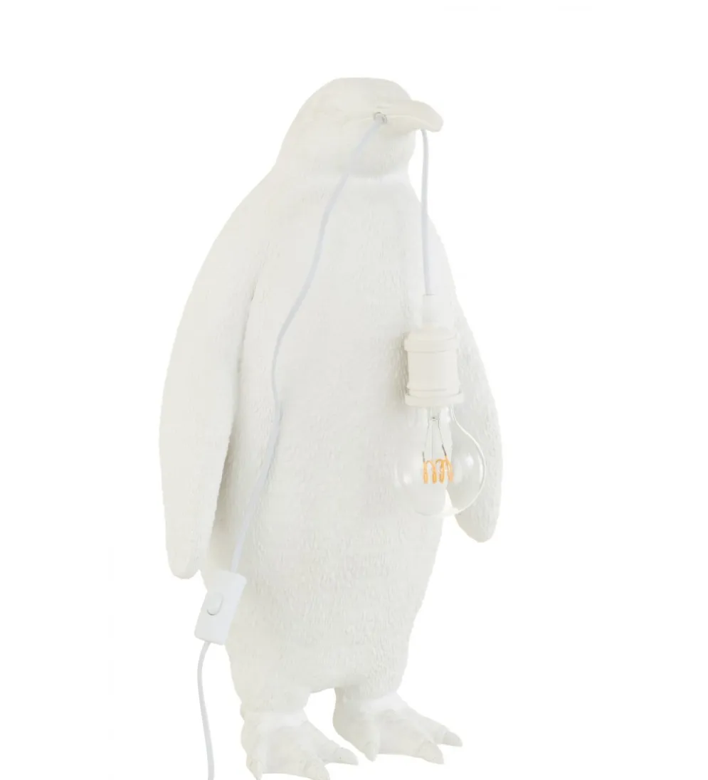 Lampa stołowa Pingwin 35 cm biała