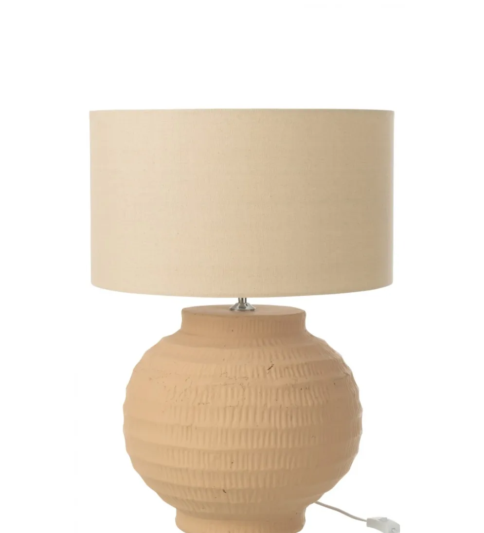 Lampa stołowa RETUL 62 cm terrakota beżowa