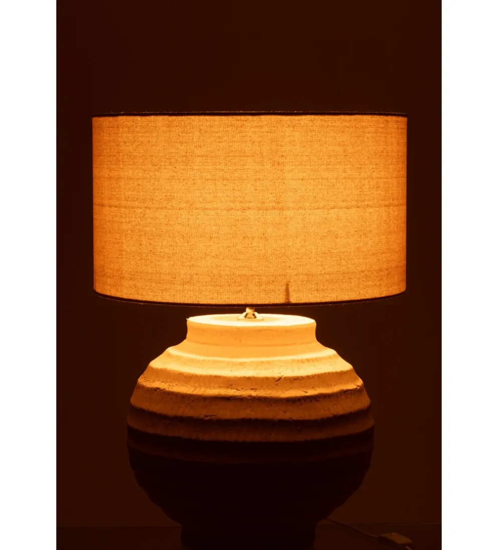 Lampa stołowa RETUL 62 cm terrakota beżowa