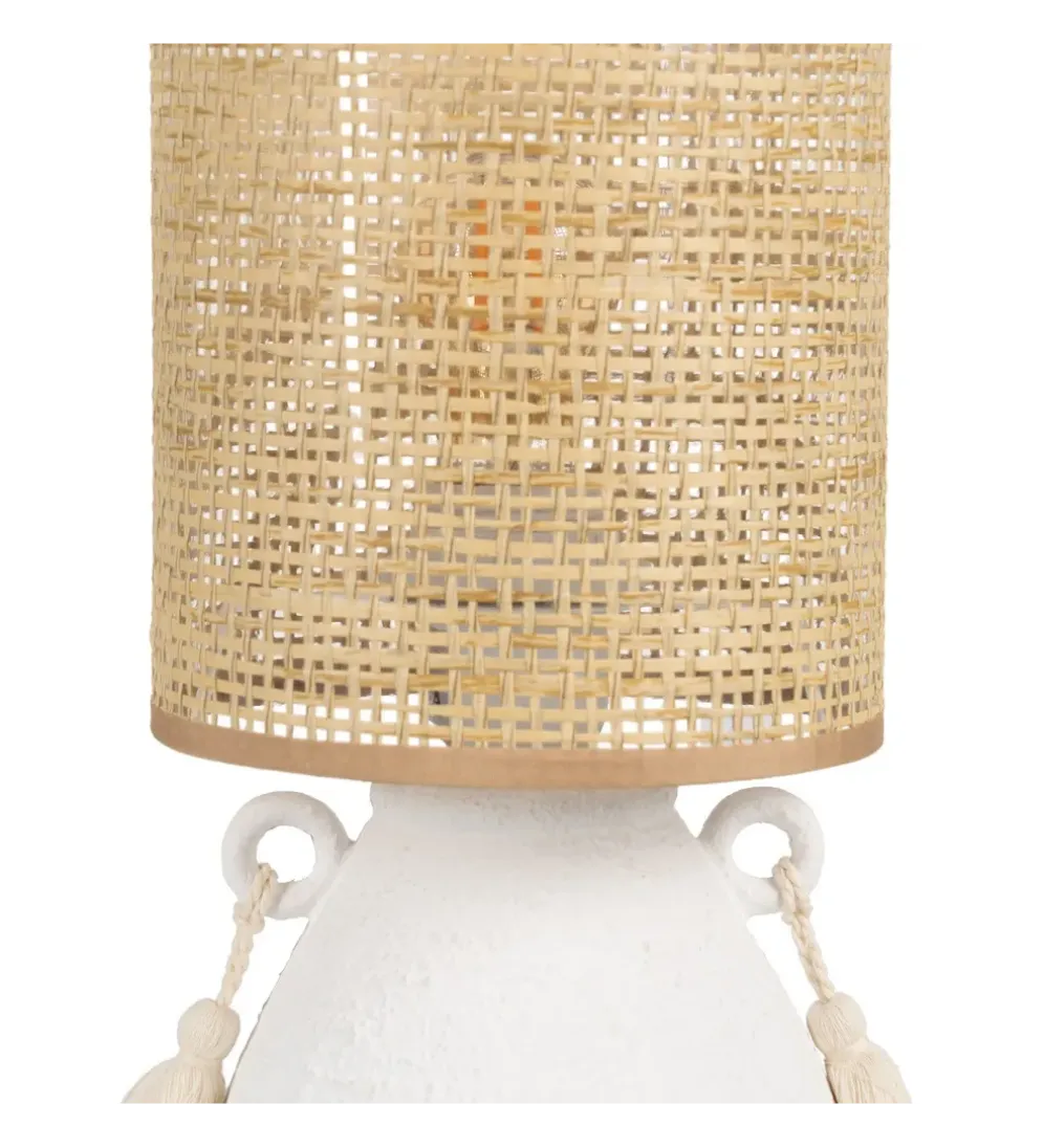 Lampa stołowa REVAN 27 cm ceramika biała