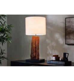 Lampa stołowa ROUSILIQUE 60 cm drewno dryfujące
