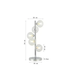 Lampa stołowa SCALA BALLS 54 cm chromowana