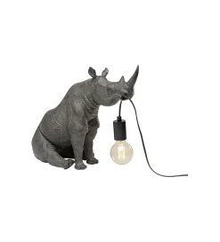 Lampa stołowa SITTING RHINO 42 cm szara