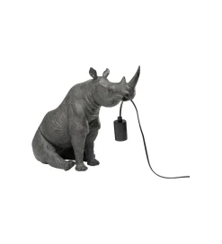Lampa stołowa SITTING RHINO 42 cm szara