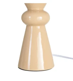 Lampa stołowa STRIPENMA 43 cm beżowa kremowa