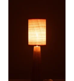 Lampa stołowa UMBRELLA 78 cm drewno ailantus naturalna