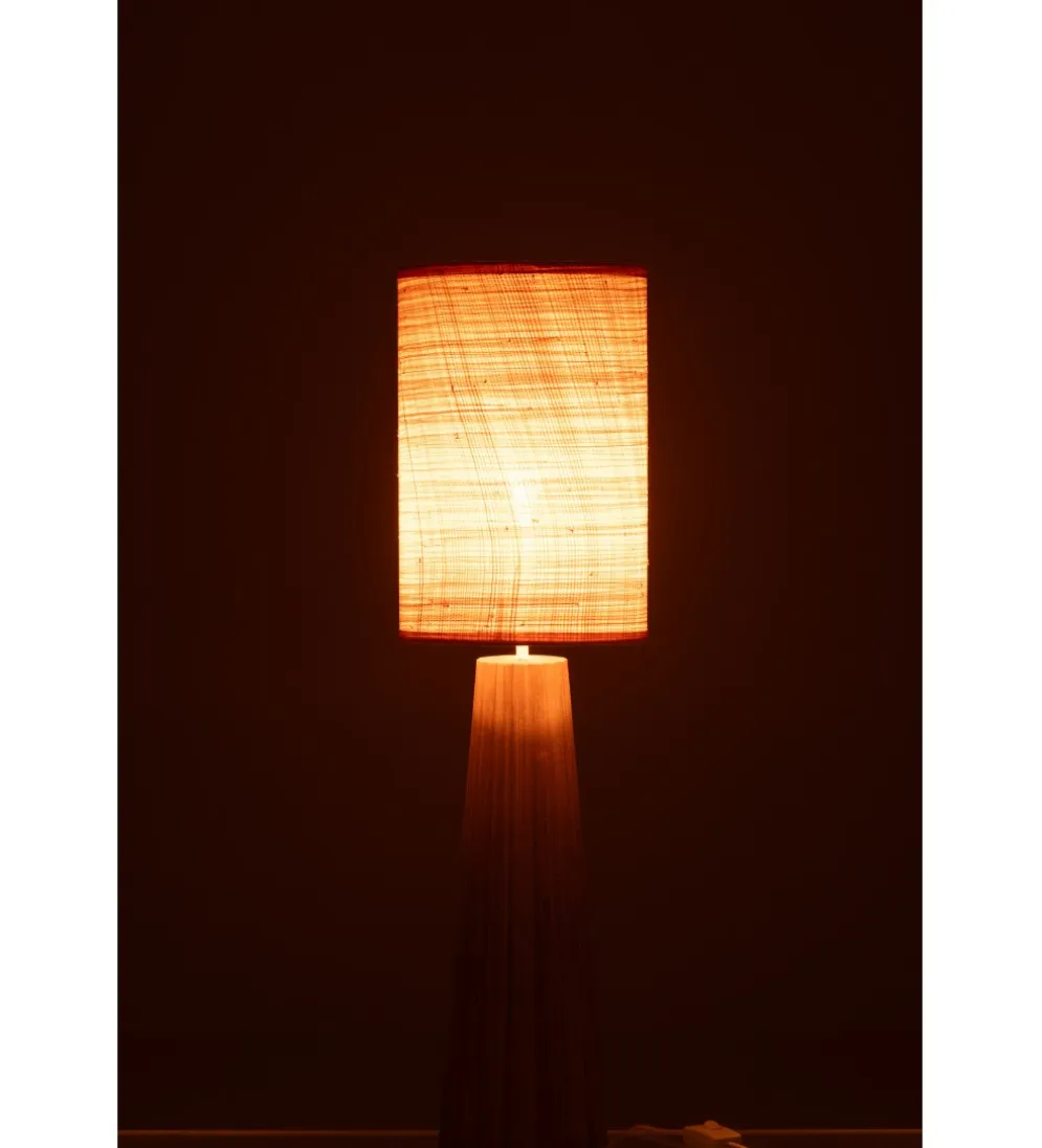 Lampa stołowa UMBRELLA 78 cm drewno ailantus naturalna