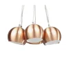 Lampa wisząca BOOMI 7 kloszy miedziana