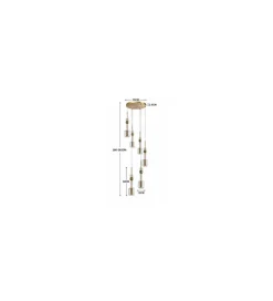 Lampa wisząca CANDY BAR 44 cm złota