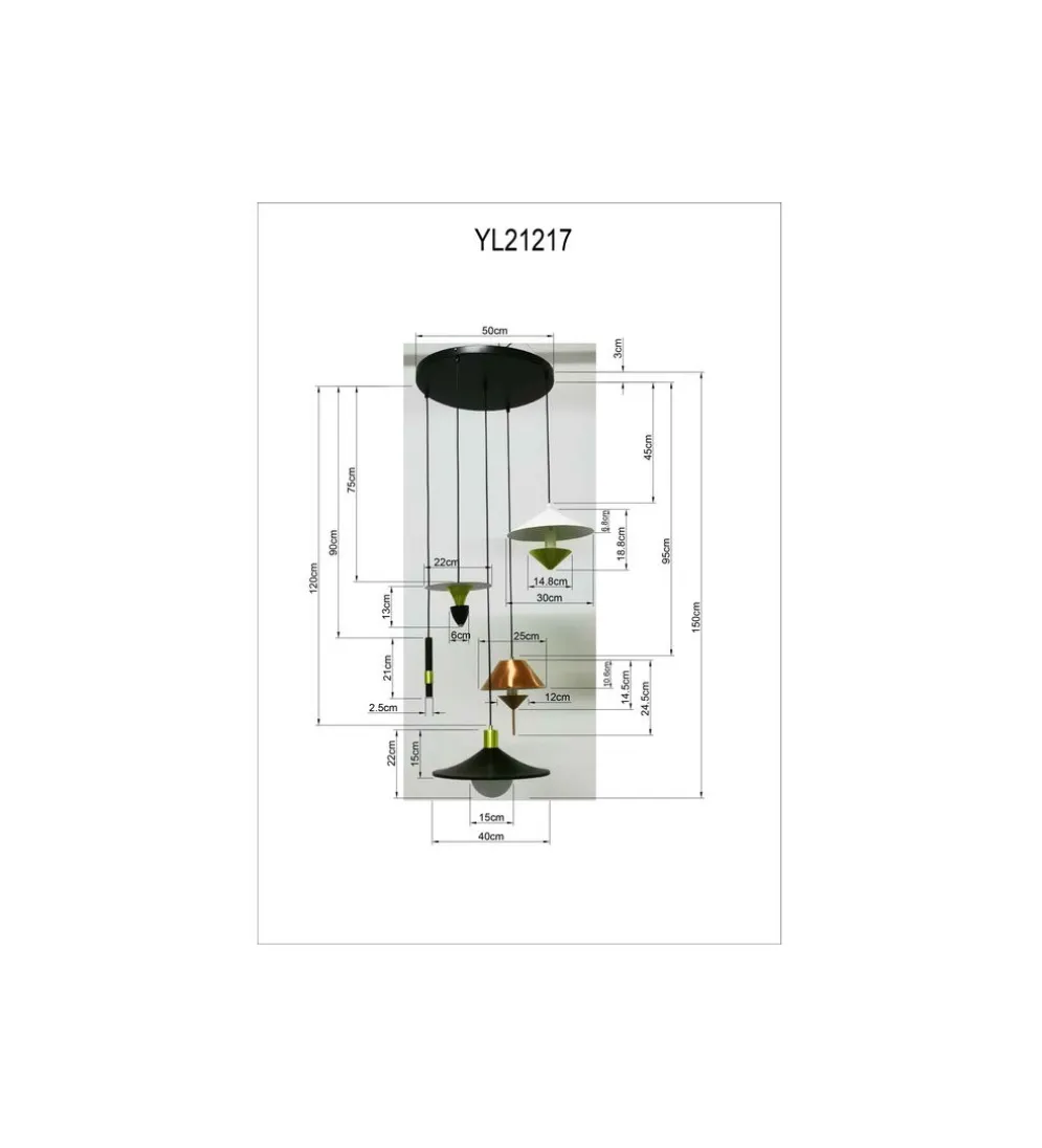 Lampa wisząca CAPPELLI 50 cm