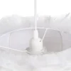 Lampa wisząca CLOUDI 40 cm Pióro biała