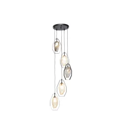 Lampa wisząca Diamond Fever Spiral 42 cm czarna