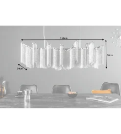 Lampa wisząca Elegance 118 cm srebrna