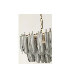 Lampa wisząca FEATHER 95 cm szara