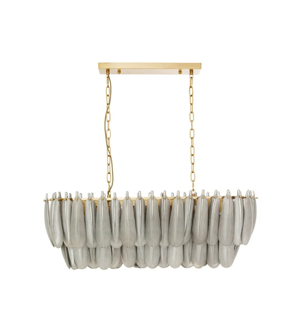 Lampa wisząca FEATHER 95 cm szara