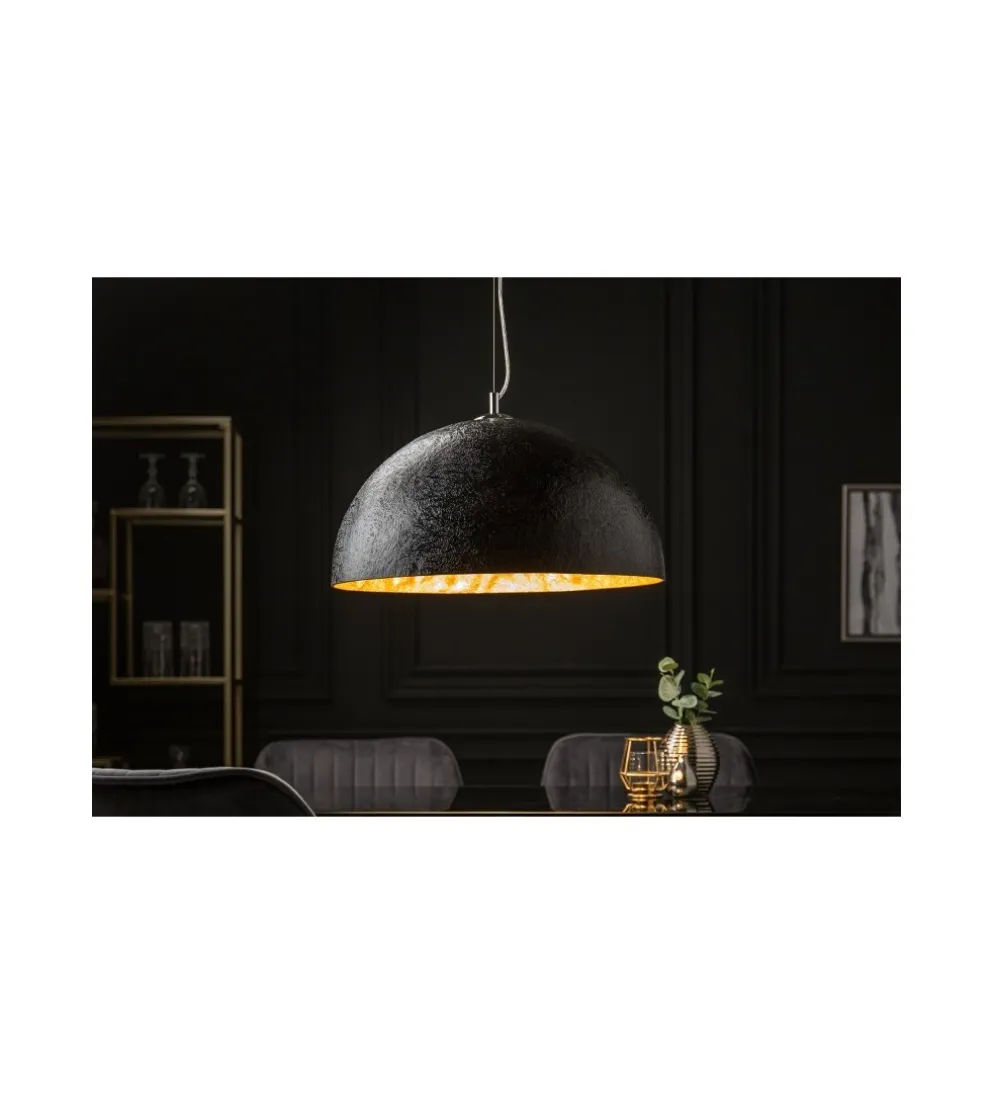 Lampa wisząca Glow 50 cm czarno złota