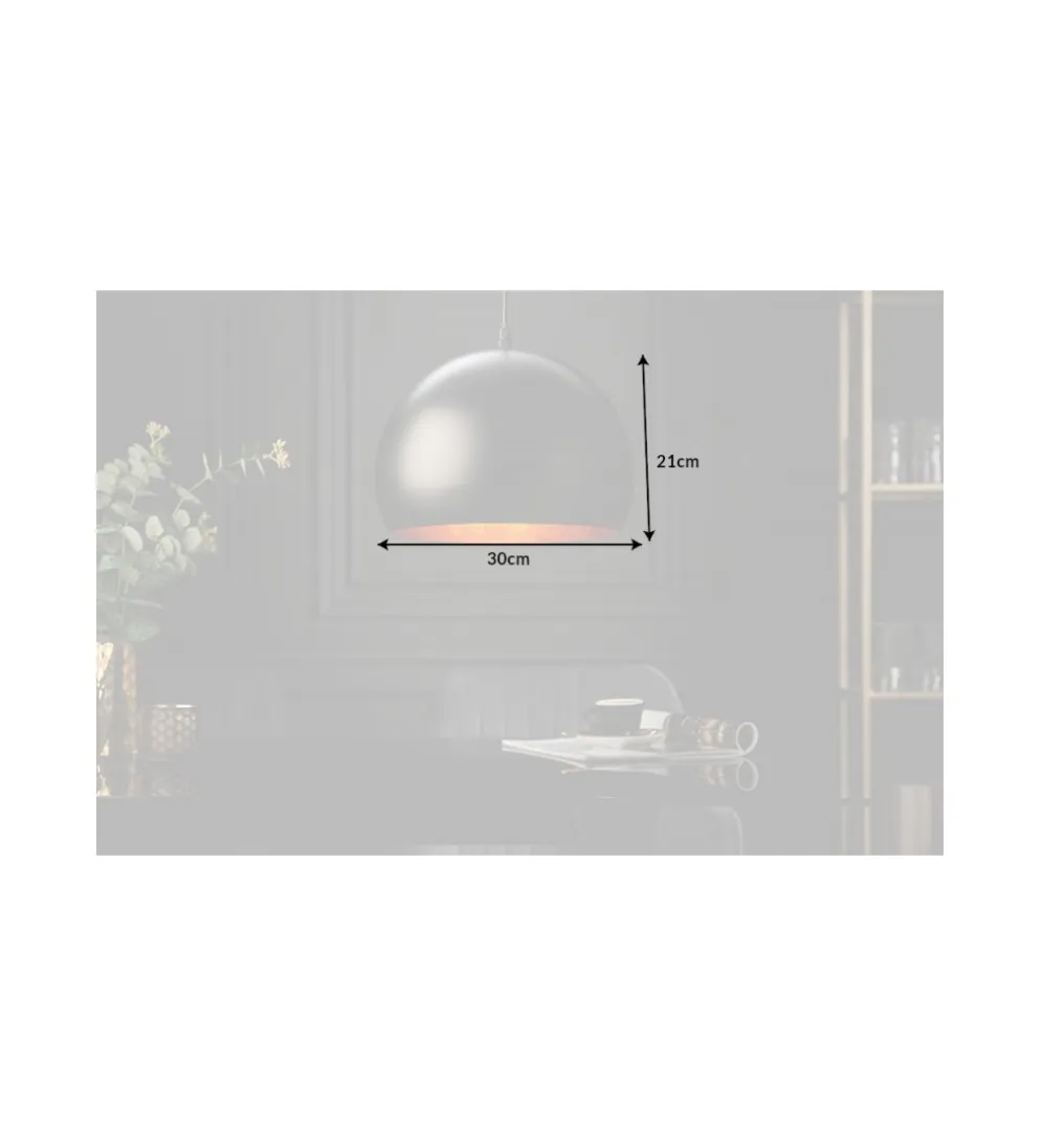 Lampa wisząca Glow ZEPPELIN 30 cm czarno - złota