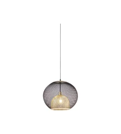 Lampa wisząca GRATO 45 cm czarno złota