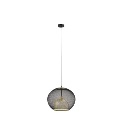 Lampa wisząca GRATO 45 cm czarno złota