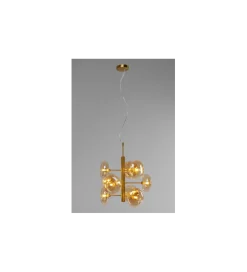 Lampa wisząca HEADLIGHT z mosiężnym wykończeniem