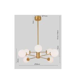 Lampa wisząca HiEAVENLY złota