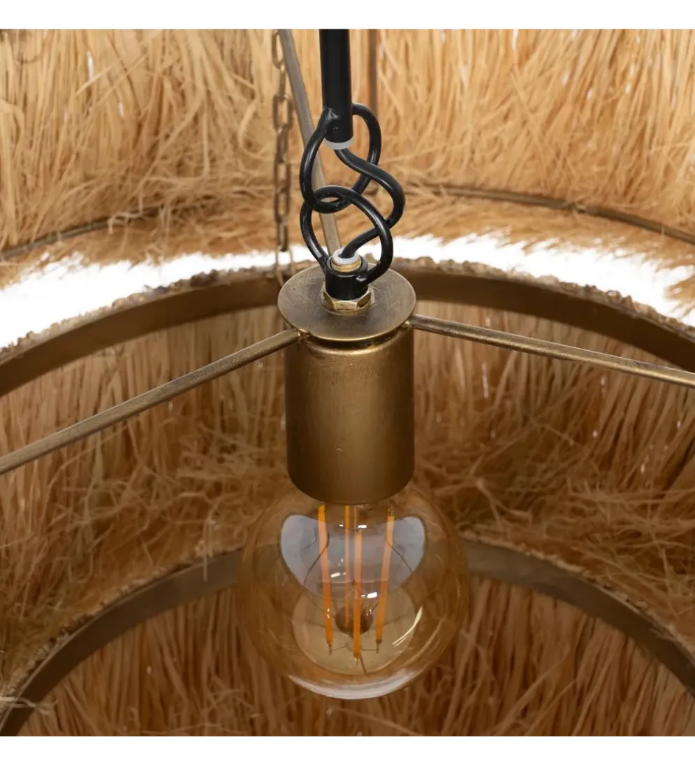 Lampa wisząca LIFS 48 cm Naturalna Rafia