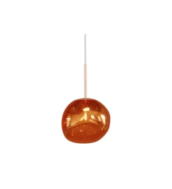Lampa wisząca LIQUID DIAMOND 20 cm szkło miedź