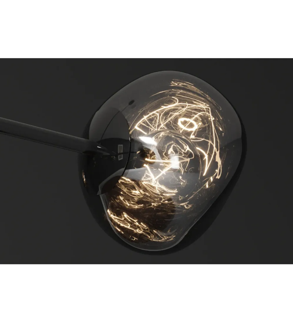 Lampa wisząca LIQUID DIAMOND 5 kloszy szkło dymione