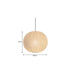 Lampa wisząca ORGANIC 45 cm tkanina naturalny