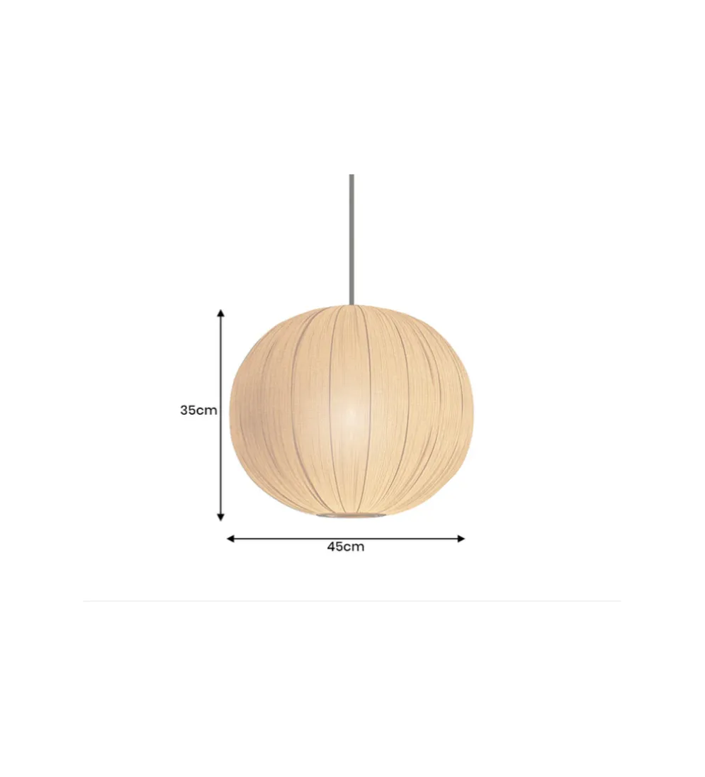 Lampa wisząca ORGANIC 45 cm tkanina naturalny