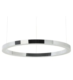 Lampa wisząca RING 100 cm srebrna