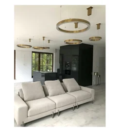 Lampa wisząca RING 60 cm złota