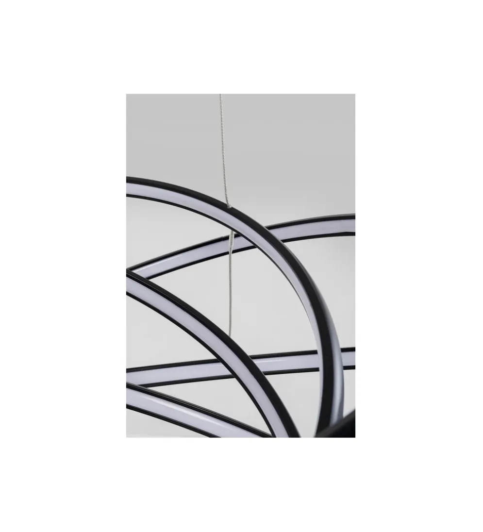 Lampa wisząca SATURN 72 cm czarna