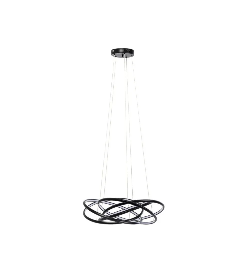 Lampa wisząca SATURN 72 cm czarna