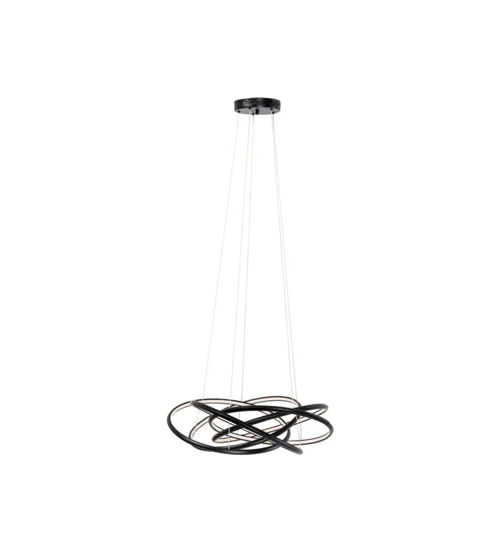 Lampa wisząca SATURN 72 cm czarna