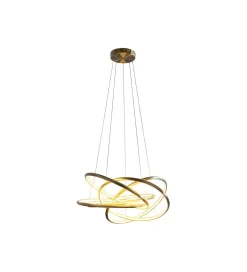 Lampa wisząca SATURN LED 75 cm złota