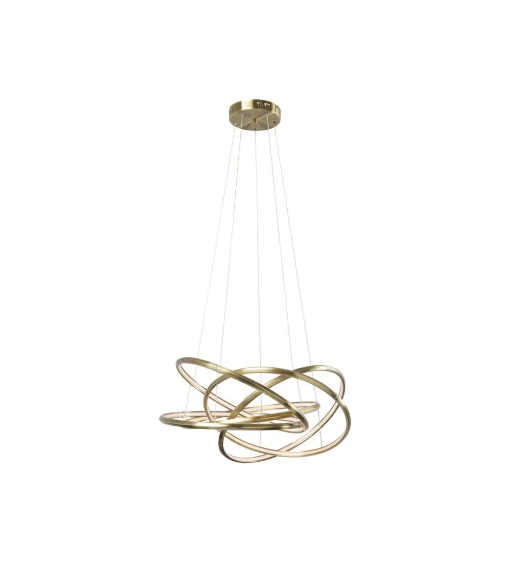 Lampa wisząca SATURN LED 75 cm złota