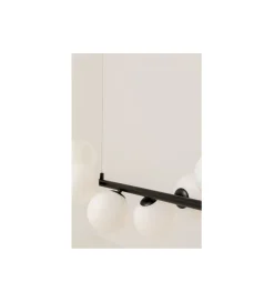 Lampa wisząca SCALA BALLS 150 cm czarna białe klosze